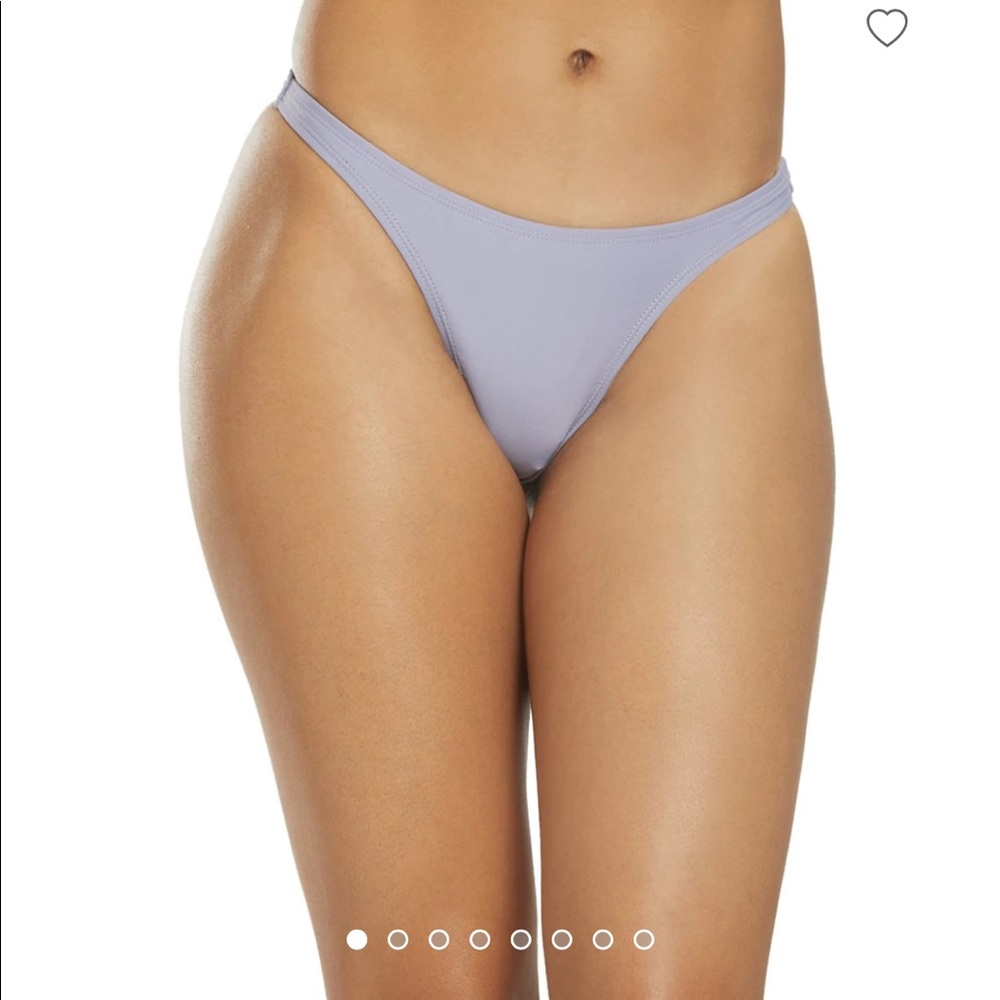 SPORTI Solid Thong Bikini Swim Bottom